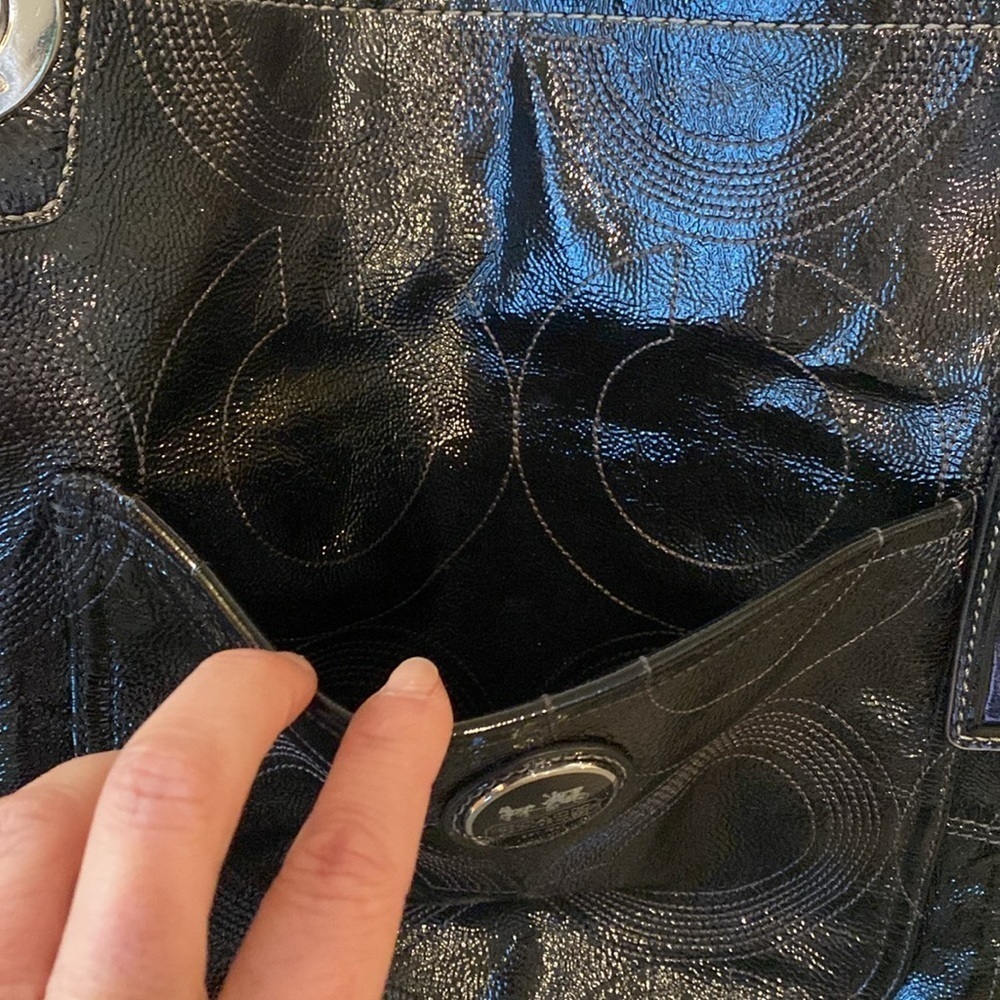 Coach Black Monogrammed Tote Bag in Like New Condition - Picture 5 of 11